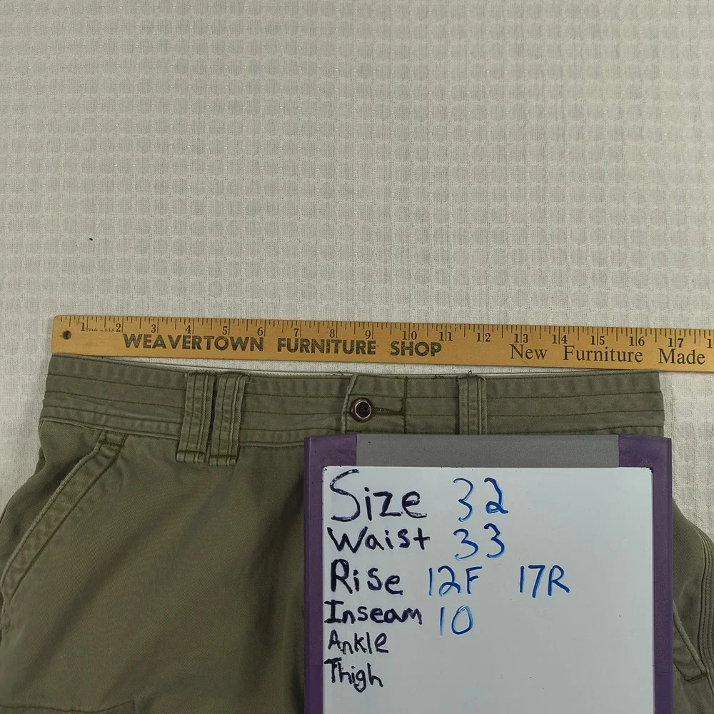 Polo Ralph Lauren Classic Polo Chino Cargo Shorts Mens 32 Green Khaki 100 Cotton